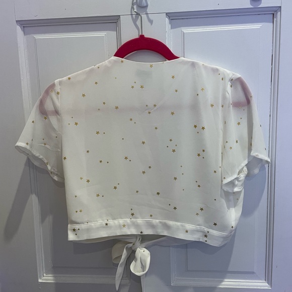 TIE FRONT TOBI BLOUSE - Picture 4 of 5